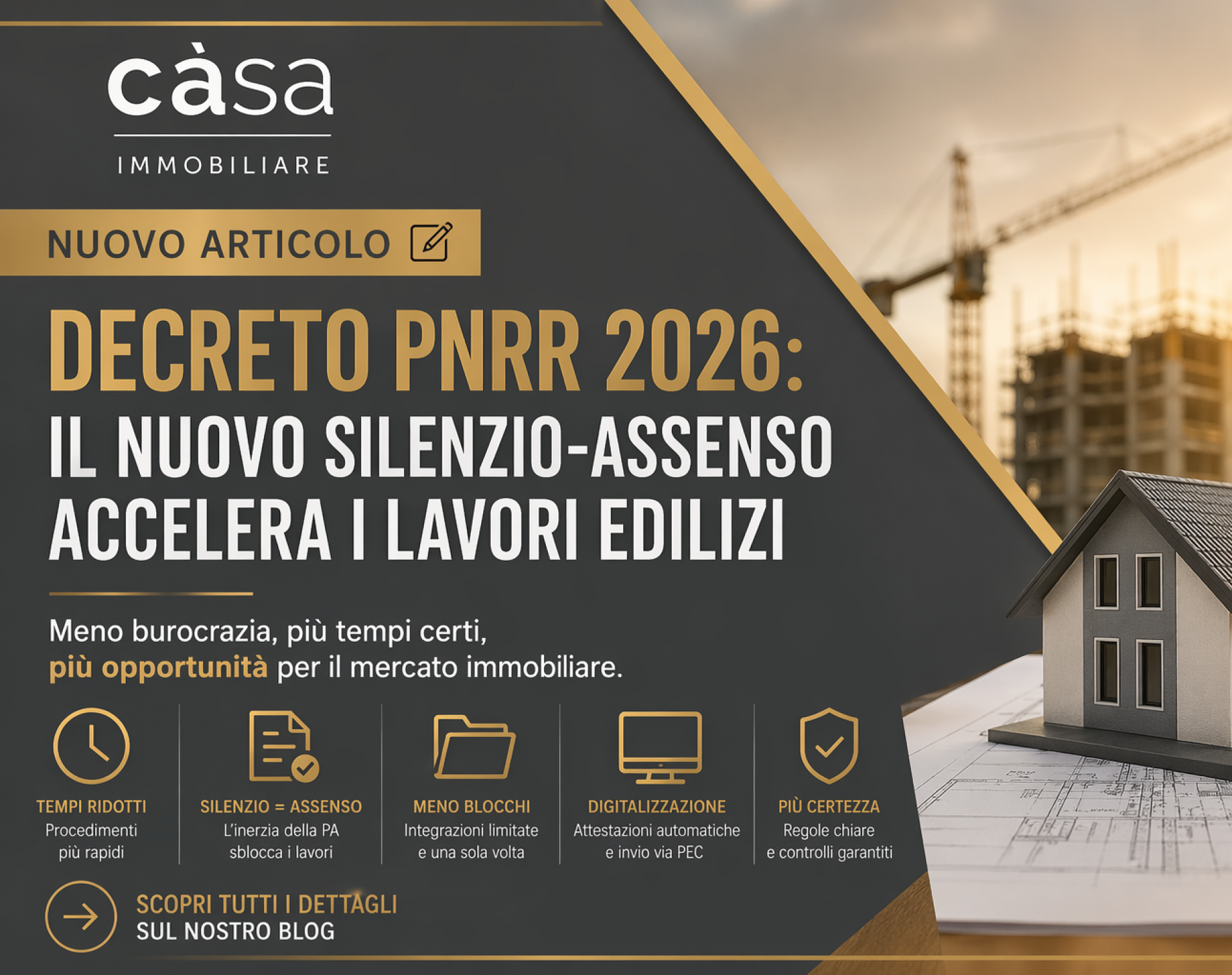 Decreto PNRR 2026: il nuovo silenzio-assenso accelera i lavori edilizi